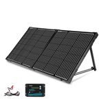 Renogy 100 Watt 12 Volt Portable Solar Panel with Waterproof 20A Charger Controller Foldable 100W Solar Suitcase with Adjustable Kickstand for Power Station, 100W Panel-20A Controller, Black