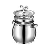 Sajani Multifunctional Oil Fryer with Drain Basket, 1200ml Stainless Steel Pan with Handle, Ideal for Frying French Fries, Chicken Wings, Fish, Boiling Butter, Gravies, Pasta (Oil Pot)