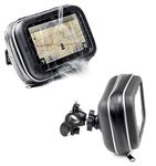 Motorcycle Handlebar Bike Mount Holder With Waterproof Case For TomTom Go Classic 5'' Go Discover 5'' Go Premium 5" Go Basic 5" Essential 5 Inch 5200 520 5100 510 51 Via 53 52 Start 52 GPS Sat Nav