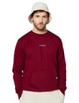 Amazon Brand - Symbol Men's Cotton Blend Crew Neck Sweatshirt(SY-A22-SW-16_Vintage Maroon_XL_Vintage Maroon_XL)