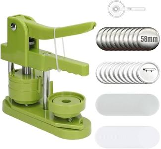 Button Maker Machine, 58mm (2.25 inch) Button Pin Maker DIY Round Pin Maker Kit with 100 Sets 58mm Button Maker Supplies & Circle Cutter, Button Press Machine Badge Press Machine for Family Present