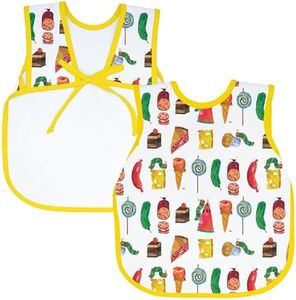 BapronBaby Eric Carle Food Parade Bapron - No Neck Tie Safer Bib for Baby & Toddler - Soft Waterproof Stain Resistant - Machine Washable - Sz Preschool 3-5yrs