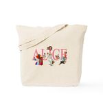 CafePress ALICE & FRIENDS IN WONDERLAND Tote Bag Natural Canvas Tote Bag, Reusable Shopping Bag