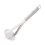 Navaris Potato Masher - Stainless Steel Masher for Vegetables and Fruits - Dishwasher Safe Masher Kitchen Utensil for Delicious Mash & Puree