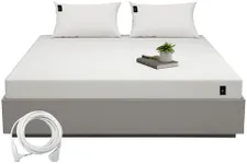 King Grounding Sheet, 95% Cotton and 5% Silver Fibre,Grounding Mat for Bed, Improves Sleeping, Relieves Pain and Stress, Grounding Bed Sheet King Size with 15ft Grounding Wire, White (76x80in)