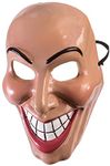 Female Beige Evil Grin Mask (1 Pc.) - Bold & Stylish Design, Perfect Accessory for Halloween Costume, Cosplay, Themed Parties, Masquerade