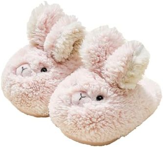 Women's Cute Bunny Animal Slippers Funny House Slippers Warm Memory Foam Cotton Cozy Soft Fleece Plush Home Slippers Indoor Outdoor