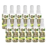 Fabulosa Fab-A-Loo Odour Remover, Compact Toilet Air Freshener Perfume Spray, 60ml, Pack of 12, Lemon Mint Leaf