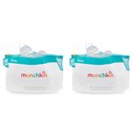 Munchkin Cool Touch Microwave Steriliser Bags, Baby Bottle Teat & Dummy Steriliser, 6 Reusable Cold Water Sterilising Unit Alternative, Mini Travel (Pack of 2)