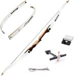 DEERACE Beginner Youth Wooden Archery Bow Takedown Kids Boy Girl Women Traditional Bows (12 Lbs, 48")