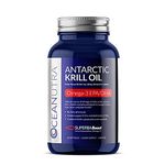 100% Pure Krill Oil 1000MG 60-Day Supply Double Strength 56% Phospholipids Astaxanthin Sustainable Antarctic SuperbaBoost Omega 3 EPA DHA Heart Brain Joints Skin Care, Third-Party Tested, No Fish Oil