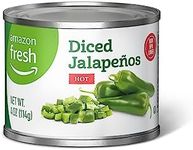 Amazon Fresh, Diced Jalapeño Peppers, Hot, 4 Oz