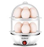 Arckord Multifunction Electric 2 Layer 14 Egg Boiler Cooker and Steamer Automatic Off Egg Boiler Cooker Machine Ideal for Kitchen (Multicolor)