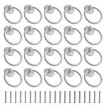 WMYCONGCONG 20 PCS Cabinet Drop Ring Knobs Pulls 1.4" Ring Diameter Drawer Pull Ring Cabinet Handles Pull for Dresser Drawers Cupboard Wardrobe