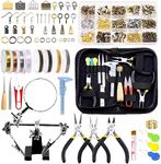 Hilitchi 1489Pcs Jewelry Making Supplies Kit with Helping Hands Magnifier, Jewelry Wires Jewelry Making Repair Tools Jewelry Pliers Jewelry Findings and Beading Wires Wrapping and Beading