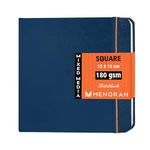 MENORAH - Sketch Book for Artist - Square - 180 GSM - Square Sketchbook - for Drawing - Hard Bound - 100 Pages/50 Sheets - (15.0 x 15.0 cm) watercolor;Graphite;oil Pastels, Paper,Silk