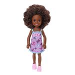 Barbie® Chelsea™ Doll (Curly Brunette Hair) Wearing Butterfly-Print Dress and Pink Shoes, Toy for Kids Ages 3 Years Old & Up