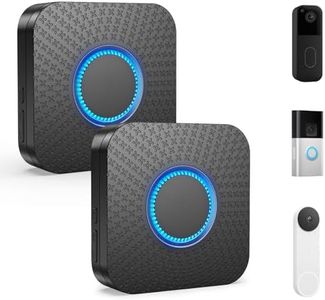 Seektain 2 Pack Smart Wireless Doorbell Chime, 3 in 1 Doorbell Extender - Compatible with Ring & Blink & Google Nest Video Doorbell, No Wiring for Home, Elderly & Hearing Impaired