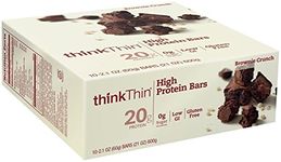 thinkThin Brownie Crunch, Gluten Free, 2.1-Ounce Bars (Pack of 10)