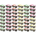 48 Pack Retro Party Sunglasses Bulk for 80s and 90s Birthday favours (4 Neon colours)