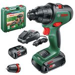 Bosch Cordless Combi Drill AdvancedImpact 18 (2x Batteries, 18 Volt System, in Carrying Case)