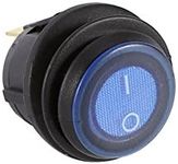 12V 16A 3pin car round switch, 12V LED Dot Light Car Boat Round Rocker ON/OFF Switch Blue