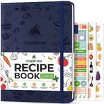 Clever Fox Recipe Book – Make Your Own Family Cookbook – Blank Recipe Notebook Organizer – Empty Cooking Journal to Write In Recipes – Large Size, 21 x 28cm, Hardcover, Dark Blue