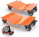 GarveeTech Heavy Duty Car Wheel Dolly Set, 4000LBS Car Moving Dolly, Wheel Dollies Car Tire Stake Set of 2 Piece, Car Tire Dolly Cart Moving Cars, Trucks, Motorcycles, Boats, Orange