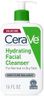 CeraVe Hydrating Facial Cleanser, Moisturizing Face Wash For Dry Skin, Hyaluronic Acid + Ceramides + Glycerin, Hydrating Cleanser For Normal To Dry Skin, National Eczema Association Certified, 16 Oz
