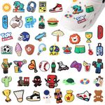 50 Pack Cute Shoe Charms for Girls Teens Party Favors - Fun and Durable Boys Slipper Decoration Charms for Bracelets and Wristbands - Perfect Gifts for Kids and Adults