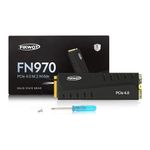 Fikwot FN970 1TB M.2 2280 PCIe Gen4 x4 NVMe 1.4 Internal Solid State Drive with Heatsink - Speeds up to 7,400MB/s, Configure DRAM Cache, Compatible PS5 Internal SSD