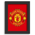 DmcreativityCraft Manchester United Poster | Football Player Art Decor Paintings | Wall Sticker Flags with Matt Finish Black Frame | Club Merchandise Posters for Wall Fans (12 x 9 inches)