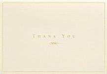 Gold and Cream Thank You Notes (Stationery, Note Cards) (Note Card Series)