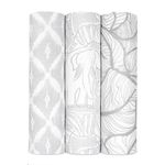 aden + anais Swaddle Blanket - Pack of 3, Culture Club | Silky Soft 120x120cm | Large 100% Breathable Bamboo Muslin Cotton Swaddle Wrap Set for Baby Girls & Boys | Newborn & Infant Sleep Essentials