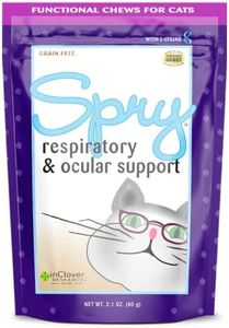 In Clover Spry Daily Respiratory and Ocular Support Soft Chews for Cats, with L-Lysine, Superfoods, and Prebiotics for a Strong Immune System, 2.1 oz. (60 count)