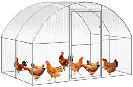 BECLOH Chicken Coop Large Rabbit Hutch, 3x2x2 m Coops Pet House Run Cage Walk in Guinea Pig Ferret Bunny Hen Chook, Outdoor Metal Door Farm
