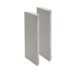 Timber Acoustics® Corner Bass Traps 2'x4'x5", Roxul Rockwool acoustic room treatment [SET OF 2] (Grey)