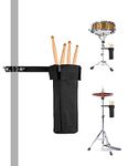 Drumstick Holder Drum Sticks Bag for Drum Set Clamp-On Lockable Drumstick Holder Oxford Cloth Drum Bag Container for Multi Pair Up to 10 Pairs Sticks, 26 x 11 x 11cm