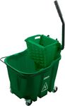 OmniFit™ 35 QT Cleaning Bucket Mop Combo: Side Press Wringer - Green