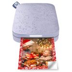 HP Sprocket Portable 2X3" Instant Wireless Photo Color LED Printers (Lilac) Print Pictures On Zink Sticky-Backed Paper From You, Gray