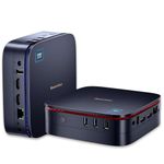 Blackview MP60 Mini PC 8GB DDR4 RAM 256GB M.2 SSD, Mini Gaming Computer with Processor Intel N5095, VESA/Home/Business Mini Desktop Computer, 4K HD Dual HDMI Gigabit Ethernet, Blue