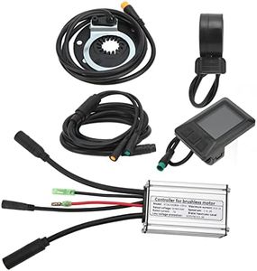 Electric Bicycle Motor Kit, 36V 48V 250W 350W Electric Bike Brushless Motor Controller with LCD7C Panel, 1 to 2 Cable Fully Waterproof E Bike Conversion Kit for Electric Bicycle