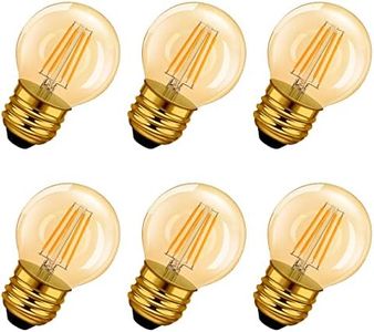 LVWIT 6 Unidades Bombillas led e27 Filamento Bombillas Vintages - 4W Equivalente a 40W, Luz de Color Blanco Cálido 2400K, 410 Lúmenes, El Ángulo del Haz de 300° No Regulable.