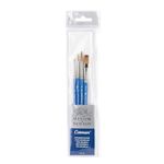 Winsor & Newton Cotman Short Handle Brushes, Set of 4, (Round 1, 4, & 6, One Stroke 3/8")