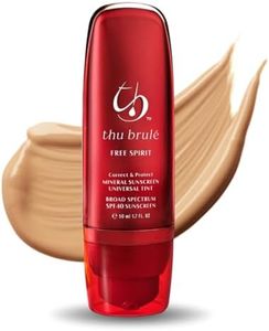 Thu Brulé Free Spirit Mineral Sunscreen SPF 40+ | 3 in 1 Moisturizer, Complexion Balancer, & Sunscreen | UVA/UVB protection 100% Mineral Broad Spectrum Non-Greasy | Travel Size Universal Tint - 50ml
