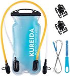 KUREIDA Dual Hydration Bladder 2 Liter,Water Bladder for Hiking Backpack Leak Proof,Water Reservoir for Hydration Pack,BPA Free,Carry Water and Electrolytes,TPU Material