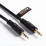 rhinocables Aux Cable 3.5mm Gold Audio Stereo Jack Cable, Male to Male for Car, Headphone, Earphones, Smartphone, Tablet, Headset, MP3, MP4, TV Speaker, Home Stereos, MP3, HiFi (5m)