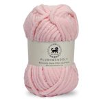 NESTNHAVEN, Wool, Plush & Cuddly, Chenille Yarn Supersoft Hand Knitting Wool Ball, (1 Ball/100 Gram Each) Ball Suitable for Craft, Babywear, Baby Blankets, 5 Bulky, Shade no - NNHB0031 (Baby Pink)