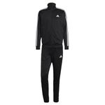 Adidas Mens SPORTSWEAR BASIC 3-STRIPES TRICOT Tracksuit, Black, Large US