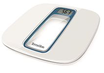 Terraillon Electronic Bathroom Scales, Oral weight indicator, 4 Languages, Adjustable volume, Automatic on/off, Big LCD screen, 160 kg/25 st, Window Vocal RNIB, White/blue